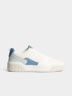 Jet Women's White/Blue Chunky Sneakers