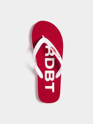 Redbat Athletics Men's Red/White Flip Flop