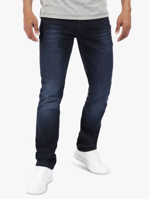 Men's Guess Blue Dark Wash Slim Straight Jeans