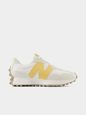 New Balance Women's 327 White/Yellow Sneaker
