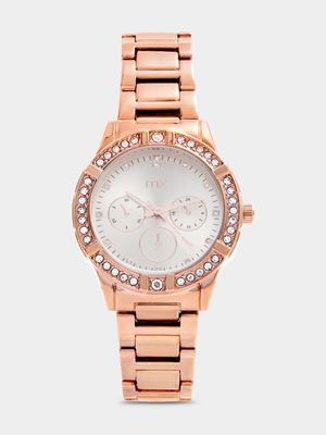 MX Women’s Rose Plated Blush Dial Bracelet Watch