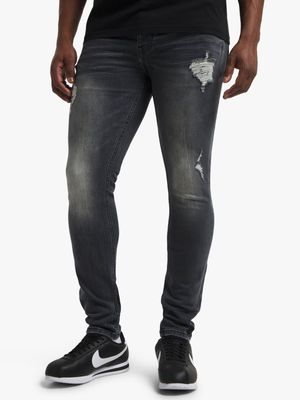 Redbat Men's Charcoal Super Skinny Jeans