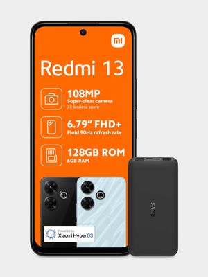Xiaomi Redmi 13 Black Dual Sim +15GB Telkom SIM and Powerbank