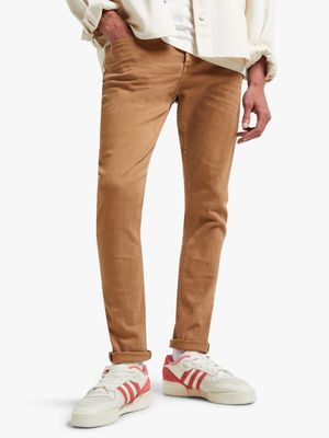 Redbat Men's Brown Super Skinny Jeans