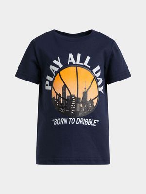 Jet Younger Boys Navy Play All Day T-Shirt