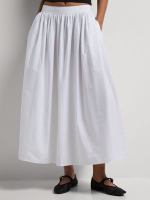 A-Line Poplin Skirt