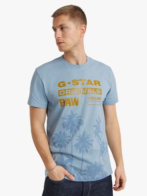G-Star Men's Palm Original Faze Blue T-Shirt
