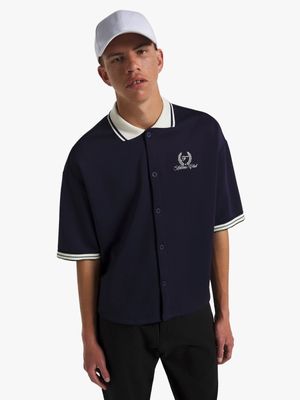 Men's Navy Co-Ord Tennis Shirt