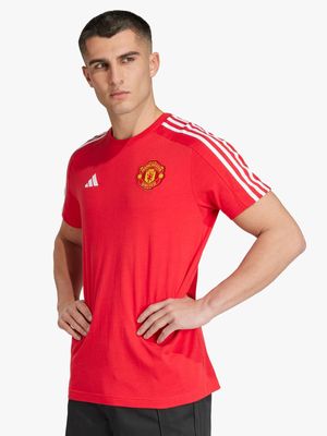 Mens adidas Manchester United DNA Red Tee