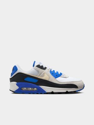 Nike Mens Air Max 90 White/Blue Sneaker