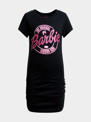 Jet Younger Girls Black Barbie T-Shirt Dress