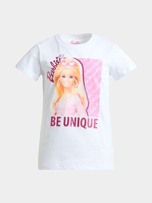 Jet Younger Girls White Barbie Be Unique T-Shirt