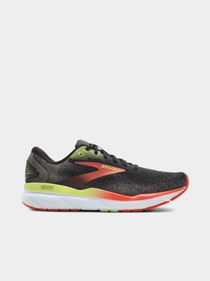 Mens Brooks Ghost 16 Black/Red/Green Running Shoes