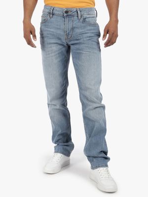 Men's Guess Blue Light Wash Slim Straight Jeans