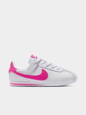 Nike Kids Cortez White/Pink Sneaker