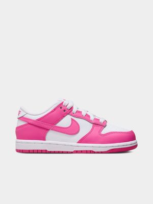 Nike Kids Dunk Low White/Pink Sneaker