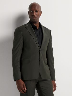 Fabiani Men's Forest Green Wool Suit Jacket