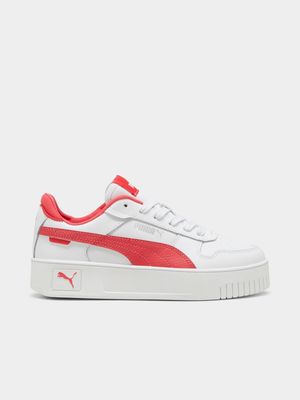 Puma Junior Carina Street White/Red Sneaker
