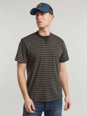 G-Star Men's Stripe Slim Dark Grey T-Shirt