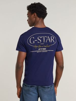 G-Star Men's Circle Back Imperial Blue T-Shirt