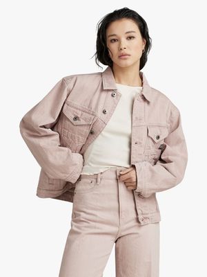 G-Star Women's Oversized Pink Denim Jacket