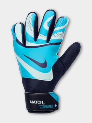 Junior Nike Match Blue Goal Keeper Gloves