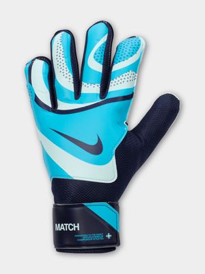 Nike Match Soccer Blue Goalkeeper Gloves