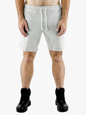 Men's Zeitgeist Grey Athleisure Fleece Drawstring Shorts