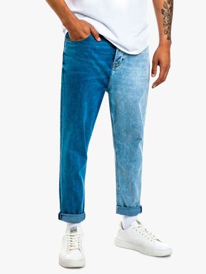 RJ Tapered Colourblock Light Wash Jean