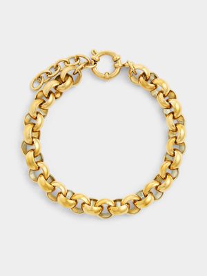 Tempo Jewellery Gold Plated Stainless Steel Signoretti Rolo Bracelet