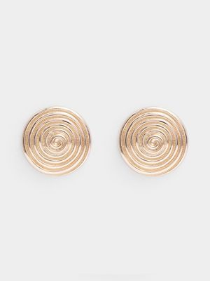 Swirl Large Disc Earrings