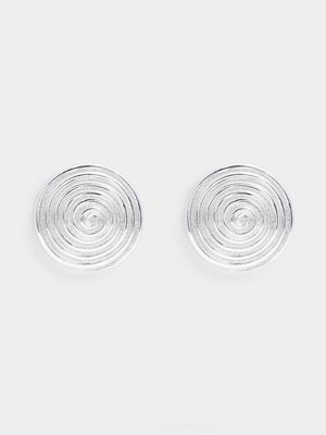 Swirl Large Disc Earrings