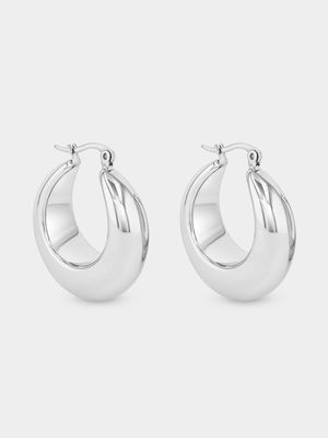 Tempo Jewellery Stainless Steel Chunky Hoop Earrings
