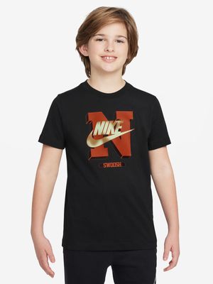 Nike Unisex Youth Sportswear Futura Black T-Shirt