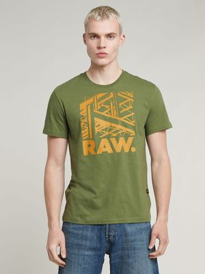 G-Star Men's Raw Construction Green T-Shirt