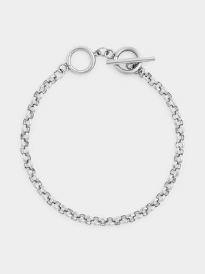 Tempo Jewellery Stainless Steel T-Bar Rolo Bracelet