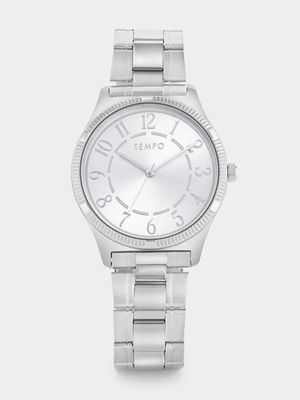 Tempo Silver Plated Silver Tone Dial Bracelet Watch