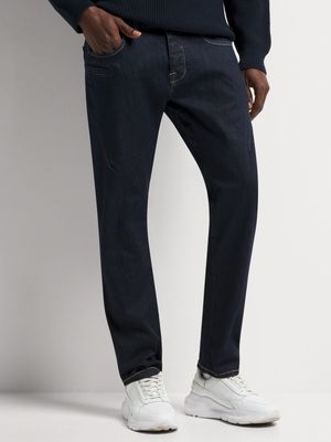 Men's Union-DNM Engineered Masterpiece Dark Blue Slim Jeans