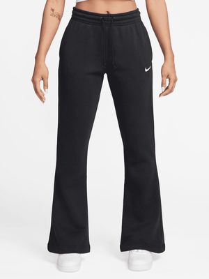 Nike Women's NSW Phoenix Fleece Mid-Rise Black Flare Pants