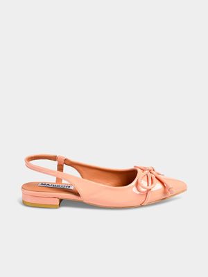 Women's Madison Peach Bobbi Slingback Bow Detail shoes
