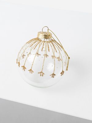 Firework Bauble Golden 8cm