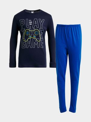 Jet Younger Boys Navy/Blue Pyjama Set