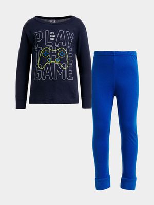 Jet Younger Boys Navy/Blue Pyjama Set