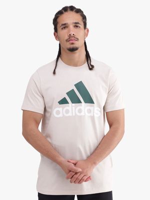 Mens adidas Badge Of Sport Logo Stone Tee