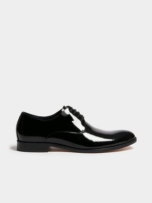 Men's Fabiani Leather Black Derby Formal Shoes