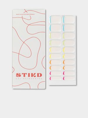STIKD Multicolour Semi Cured Gel Nail Stickers
