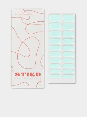 STIKD Pastel Green Semi Cured Gel Nail Stickers