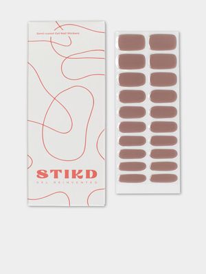 STIKD Brown Semi Cured Gel Nail Stickers