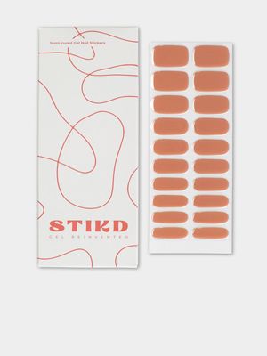STIKD Burnt Orange Semi Cured Gel Nail Stickers