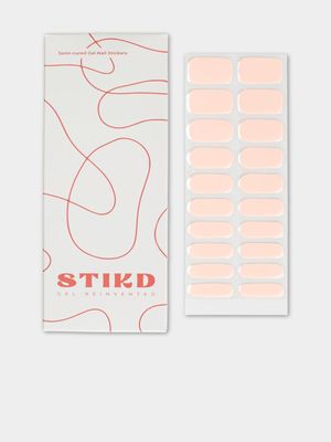 STIKD Pastel Pink Semi Cured Gel Nail Stickers